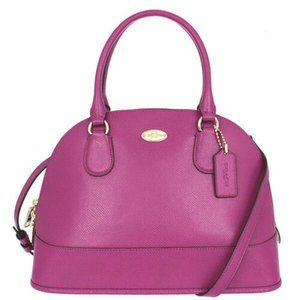 NWT Coach Cranberry Leather Satchel